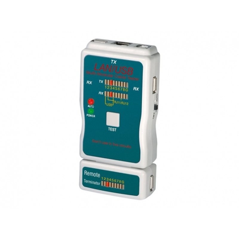 Equip 129964 comprobador de cables de red Verde, Gris