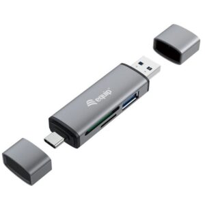 Equip 245460 lector de tarjeta USB 3.2 Gen 1 (3.1 Gen 1) Type-A/Type-C Gris
