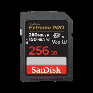 Extreme PRO 256GB V60 UHS-II 280/150MBs