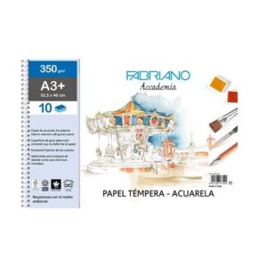 FABRIANO BLOC ESPIRAL PAPEL ACUARELA 10H 350G A3+