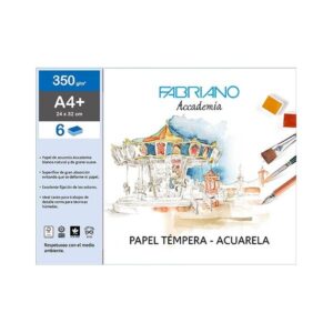 FABRIANO PAQ.6 LAMINAS ACUARELA 350G A4+