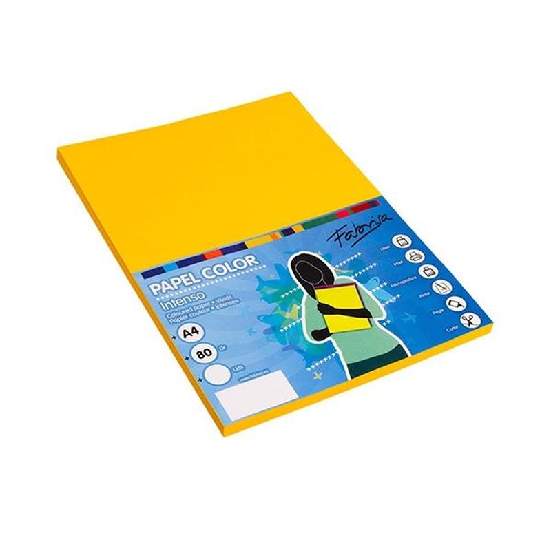 FABRISA Paq.100h papel color 80g A4 oro FABRISA Paq.100h papel color 80g A4 oro
