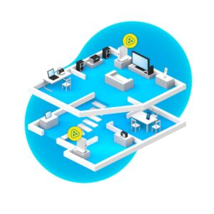 FRITZ!Repeater FRITZ!Mesh Set 4200 2-pack Edition International Repetidor de red 4200 Mbit/s Rojo, Blanco