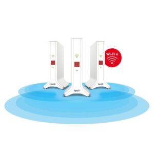 Alternative view of FRITZ!Repeater FRITZ!Mesh Set 4200 3-pack Edition Inter Repetidor de red 4200 Mbit/s Rojo, Blanco