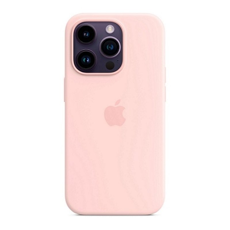 FUNDA IPHONE 14 PRO APPLE SILICONA CHALK PINK MAGSAFE