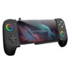 Mars Gaming MGPX, Gamepad Bluetooth 5.0 2en1, RGB Neon, Vibración Dual y Función Turbo, Soporte Smartphone Hasta 6.8", Mando Multifunción Compatilidad PC, Android, iOS y Consolas, USB-C y Funda, Negro