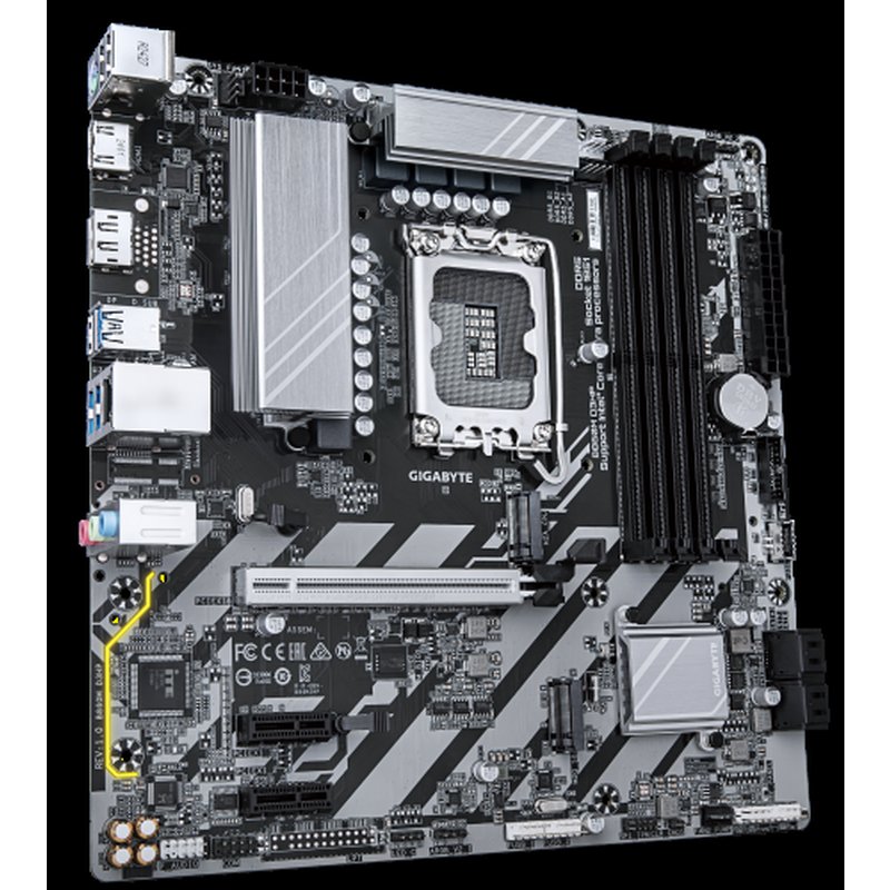 GIGABYTE B860M D3HP Placa base - CPUs Intel Core Ultra, VRM de 4+1+2+1 fases, hasta 9066MHz DDR5, 2xPCIe 4.0 M.2, LAN GbE, USB 3.2 Gen 1 - Imagen 3