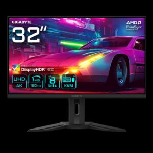 GIGABYTE M32UP 31.5" Monitor de juego UHD - 3840 x 2160, 160 Hz, 1 ms, 350 cd/m², AMD FreeSync Premium Pro, DisplayHDR 400, HDMI 2.1, Displayport 1.4