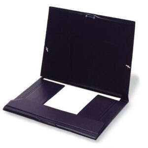 GRAFOPLAS Carpeta gomas PVC con solapas folio negro