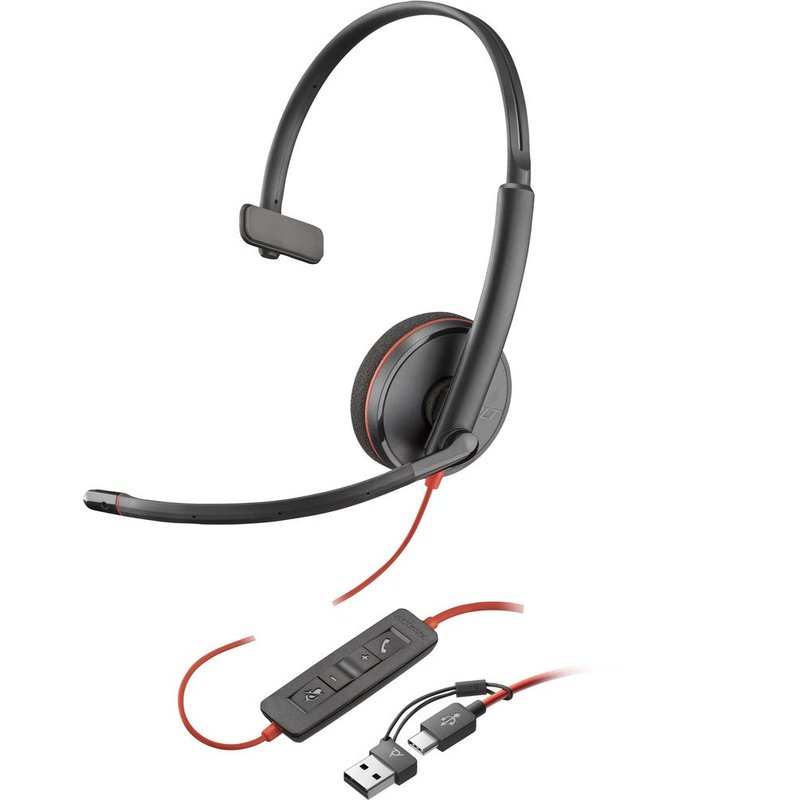 HP 8X214AA auricular y casco Auriculares Alámbrico Diadema Oficina/Centro de llamadas USB Tipo C Negro