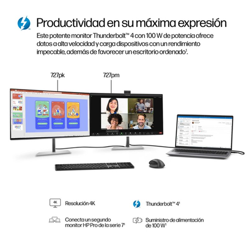 HP Monitor de videoconferencia 4K Pro de la serie 7 de 27 pulgadas: 727pm - Imagen 8