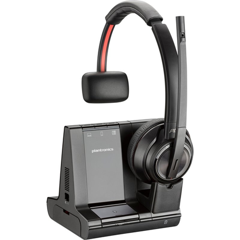 HP Poly Savi 8210 Auriculares Alámbrico De mano Oficina/Centro de llamadas Bluetooth Negro