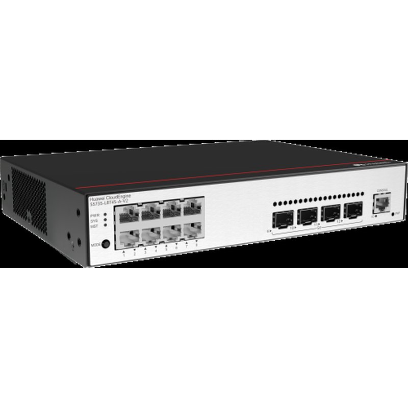 Huawei CloudEngine S5735-L8T4S-A-V2 Gestionado L3 Gigabit Ethernet (10/100/1000) 1U Negro, Plata - Imagen 3