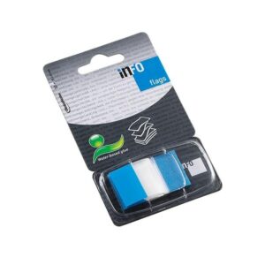 Info flags Banderitas adhesivas con dispensador - 25 x 43 mm - Color azul