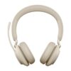 Jabra Evolve2 65, MS Stereo Auriculares Inalámbrico Diadema Oficina/Centro de llamadas USB tipo A Bluetooth Beige