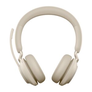 Jabra Evolve2 65, MS Stereo Auriculares Inalámbrico Diadema Oficina/Centro de llamadas USB tipo A Bluetooth Beige