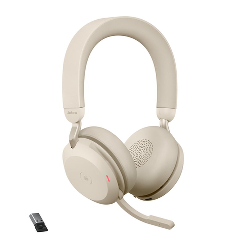 Jabra Evolve2 75 Auriculares Inalámbrico Diadema Oficina/Centro de llamadas Bluetooth Beige - Imagen 3