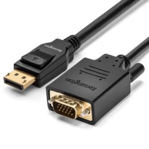 Kensington Cable unidireccional pasivo DisplayPort 1.2 (M) a VGA (M), 1,8 m Kensington Cable unidireccional pasivo DisplayPort 1.2 (M) a VGA (M), 1,8 m