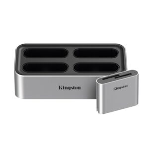 Kingston Technology WFS-S base para portátil y replicador de puertos Alámbrico USB 3.2 Gen 2 (3.1 Gen 2) Type-C Negro, Plata