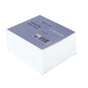 LOAN Taco de notas encolado 100x100mm blanco