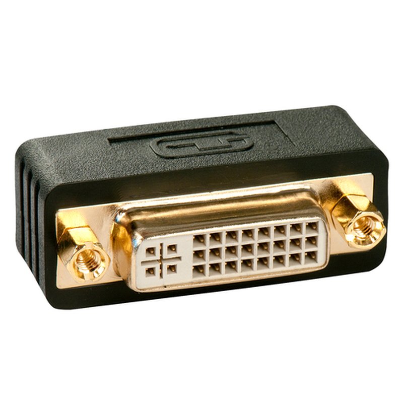 Lindy 41099 cambiador de género para cable DVI-I DVI-D Negro - Imagen 2