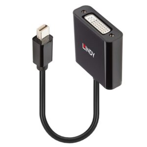 Lindy 41736 cambiador de género para cable Mini DisplayPort DVI-D Negro