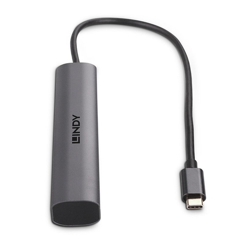 Lindy 43385 hub de interfaz USB Tipo C 10000 Mbit/s Gris Lindy 43385 hub de interfaz USB Tipo C 10000 Mbit/s Gris - Imagen 3