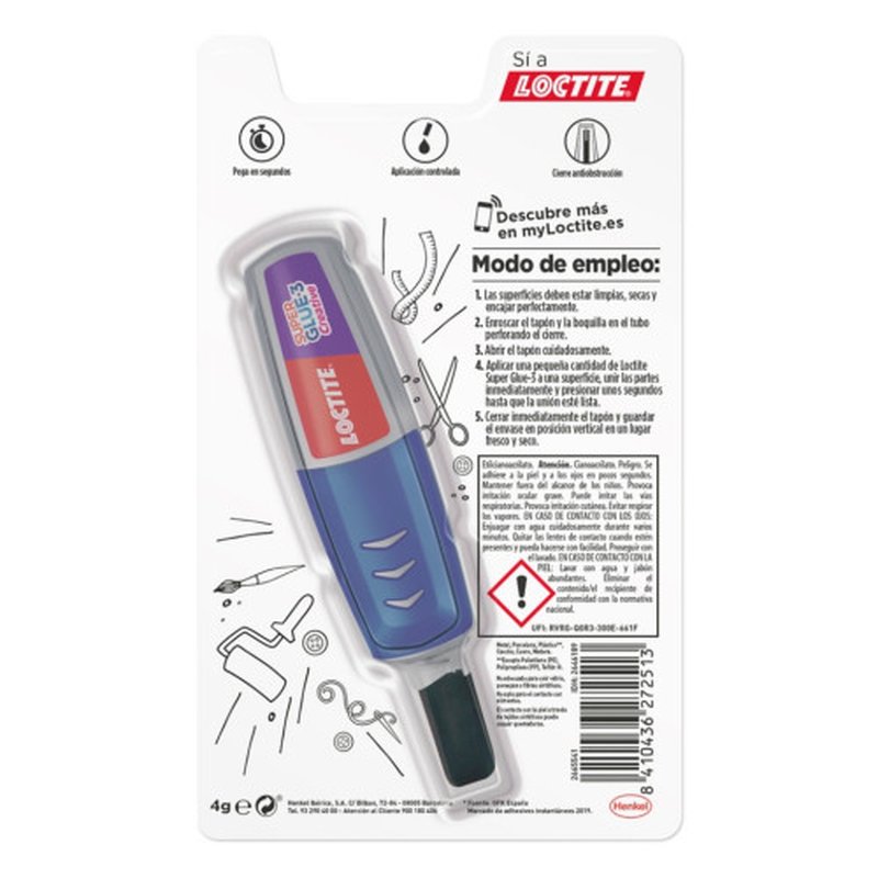 Loctite 2646189 adhesivo Líquido Adhesivo de cianoacrilato 4 g - Imagen 2