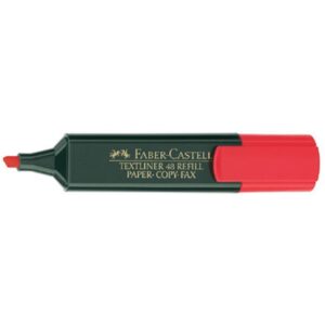 MARCADOR FLUOR TEXTLINER ROJO FABER CASTELL 154821