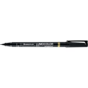 MARCADOR LUMOCOLOR PERMANENTE PUNTA SUPERFINA 0,4MM. NEGRO STAEDTLER 313-9