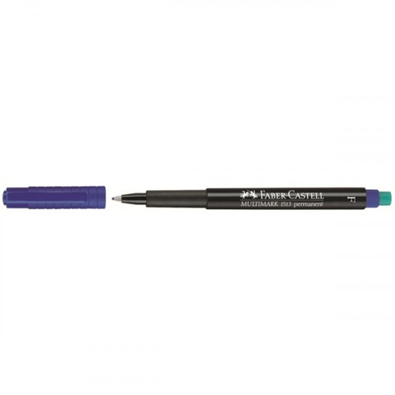 MARCADOR PERMANENTE MULTIMARK PUNTA FINA AZUL FABER CASTELL 151351