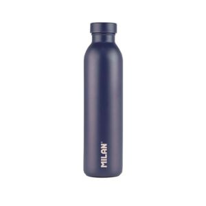 MILAN Botella isotermica serie 1918 de acero inoxidable 591ml azul marino