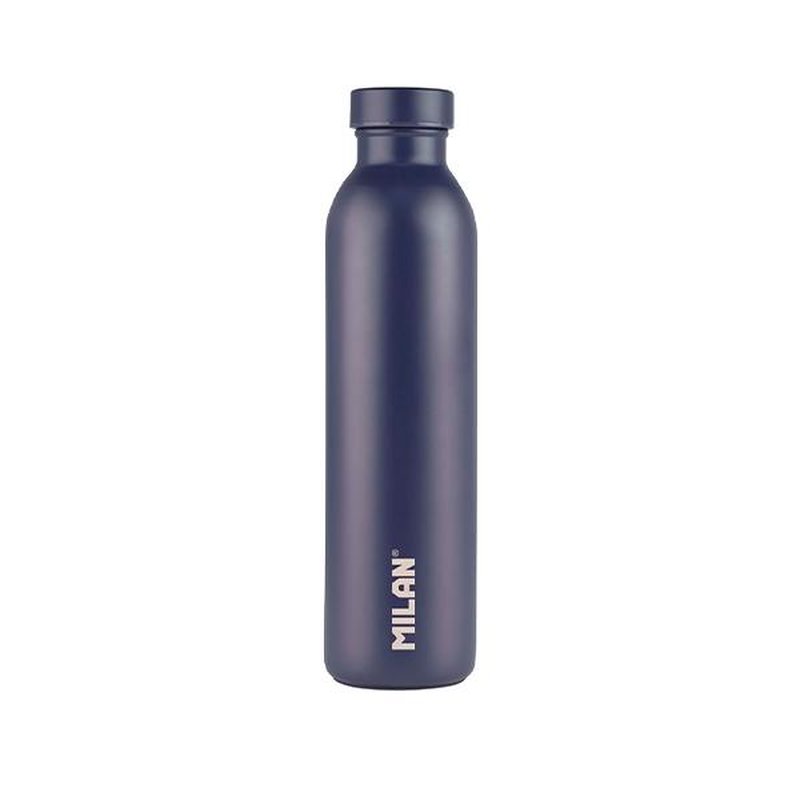 MILAN Botella isotermica serie 1918 de acero inoxidable 591ml azul marino