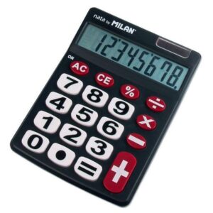 MILAN Calculadora sobremesa teclas grandes 8 digitos
