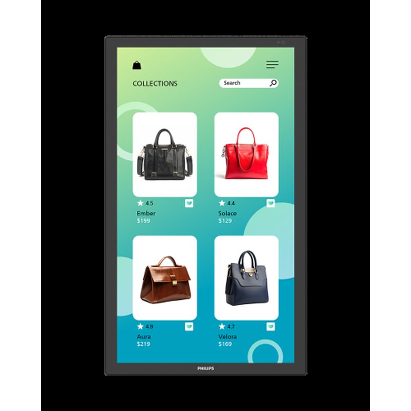 Philips 3000 series 32BDL3751T/00 pantalla de señalización Panel plano interactivo 80 cm (31.5") LCD Wifi 350 cd / m² Full HD Negro Pantalla táctil Procesador incorporado Android 24/7 Philips 3000 series 32BDL3751T/00 pantalla de señalización Panel plano interactivo 80 cm (31.5") LCD Wifi 350 cd / m² Full HD Negro Pantalla táctil Procesador incorporado Android 24/7