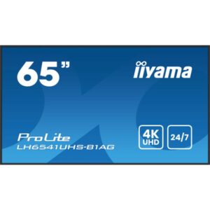iiyama LH6541UHS-B1AG pantalla de señalización 163,8 cm (64.5") LCD 500 cd / m² 4K Ultra HD Negro 24/7