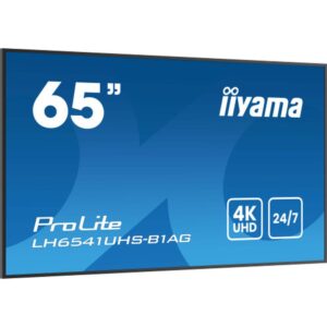 iiyama LH6541UHS-B1AG pantalla de señalización 163,8 cm (64.5") LCD 500 cd / m² 4K Ultra HD Negro 24/7