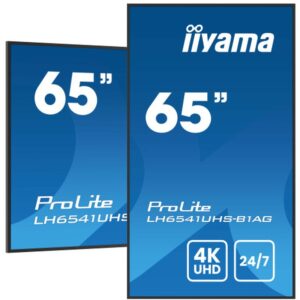 iiyama LH6541UHS-B1AG pantalla de señalización 163,8 cm (64.5") LCD 500 cd / m² 4K Ultra HD Negro 24/7