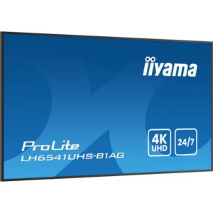 iiyama LH6541UHS-B1AG pantalla de señalización 163,8 cm (64.5") LCD 500 cd / m² 4K Ultra HD Negro 24/7