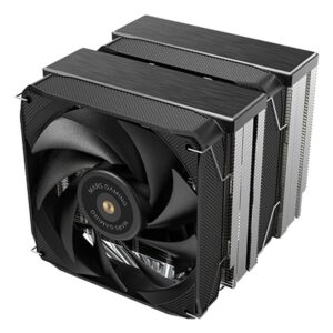 Mars Gaming MCPU-XU9, Disipador CPU Doble Torre, TDP 400W, 2x Ventiladores de Aspas Híbridas y Rodamiento FDB de Cobre Hiperbalanceado, 9 Heatpipes Tecnología BPH ULTRA, Multisocket Universal, Negro