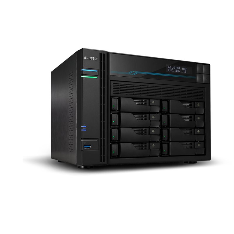 NAS ASUSTOR TOWER 8 BAY QUAD-CORE 8GB DDR4 10 GBE X 2 2.5 GBE X 2 USB 3.2