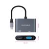 Nanocable Conversor USB-C a HDMI/VGA 15 cm, Gris