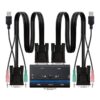 Nanocable KVM SWITCH VGA USB 1U-2PC+CABLE
