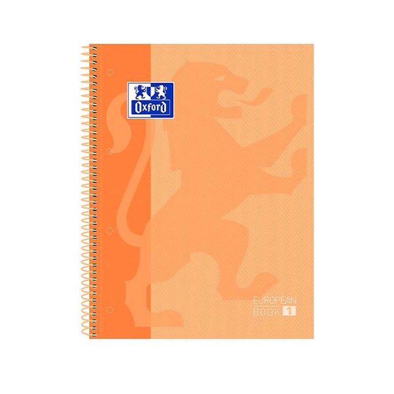 OXFORD CUADERNO MICROPERFORADO EUROPEANBOOK 1 TAPAS EXTRADURAS 80H 90G CUADRICULA 5X5 A4+ MELOCOTON OXFORD CUADERNO MICROPERFORADO EUROPEANBOOK 1 TAPAS EXTRADURAS 80H 90G CUADRICULA 5X5 A4+ MELOCOTON