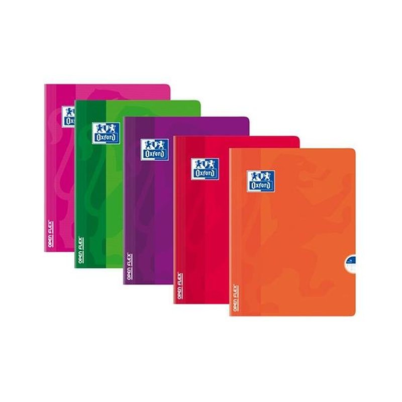 OXFORD LIBRETA GRAPADA TAPA PLASTICO OPENFLEX 48H 90G HORIZONTAL A4 COLORES SURTIDOS OXFORD LIBRETA GRAPADA TAPA PLASTICO OPENFLEX 48H 90G HORIZONTAL A4 COLORES SURTIDOS