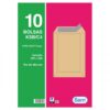 PAQUETES DE 10 BOLSAS KRAFT, CON TIRA DE SILICONA TAMAÑO 229X324 90 GRS. SAM 665100