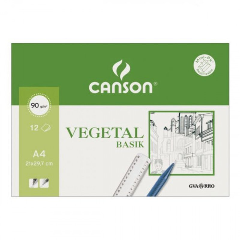 PAQUETE 12 HOJAS PAPEL VEGETAL A4 90G GUARRO CANSON C200407621 PAQUETE 12 HOJAS PAPEL VEGETAL A4 90G GUARRO CANSON C200407621