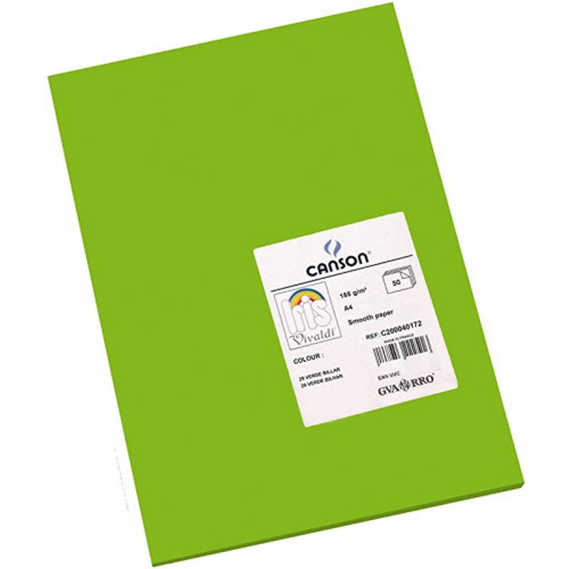 PAQUETE 50 HOJAS CARTULINA IRIS A4 185G VERDE BILLAR GUARRO CANSON C200040172 PAQUETE 50 HOJAS CARTULINA IRIS A4 185G VERDE BILLAR GUARRO CANSON C200040172
