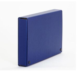 PARDO Caja de proyectos con broches extra forrado lomo 90mm 320x245m azul