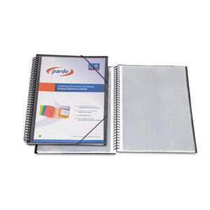 PARDO Carpeta 30 fundas espiral Studio Style PP folio negro